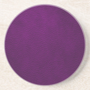 Retro Custom Purple Leather Coaster