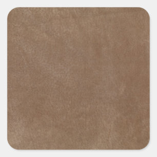 Retro Custom Tan Suede Square Sticker