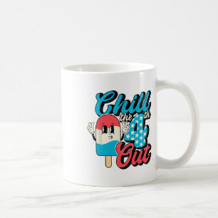 Retro Cute 4th Of July Ice Cream Chill The 4th Out Coffee Mug