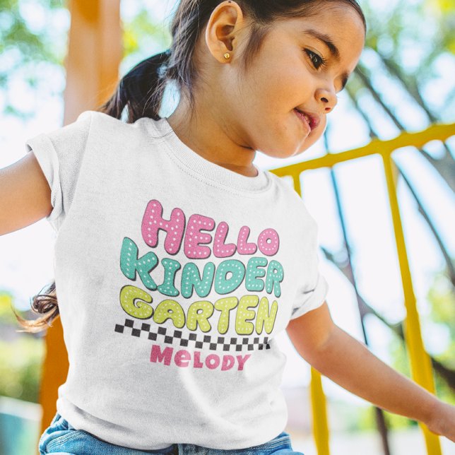 Retro cute back to school kindergarten t-shirt (Creator Uploaded)