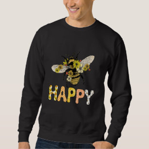 Retro cute Bee Happy Vintage Sublimation Design Sweatshirt