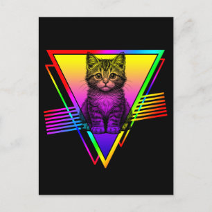 Retro Cute Cat Postcard