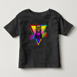 Retro Cute Cat Toddler T-Shirt