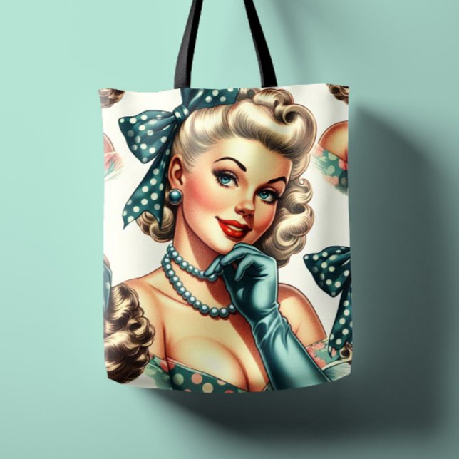 Retro Cute Classic Pinup Tote Bag (Creator Uploaded)
