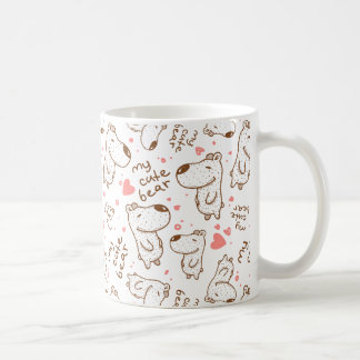 Retro Cute Dog Pattern Coffee Mug