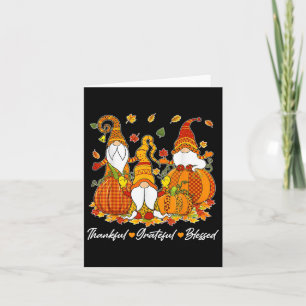 Retro Cute Gnomes Couple With Pumpkin Spice Fall Y Card