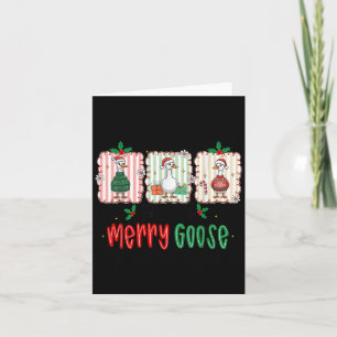Retro Cute Goosmas Christmas Funny Just A Merry Go Card