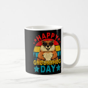 Retro Cute Groundhog Happy Groundhog Day Animal Lo Coffee Mug