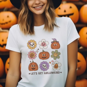 Retro Cute Halloween Flowers T-Shirt