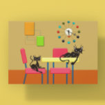 Retro Cute Kitties Mid Century Cat Kitchen Postcard<br><div class="desc">This design may be personalised by choosing the customise further option to add text. Contact me at colorflowcreations@gmail.com if you with to have this design on another product. Purchase my original abstract acrylic painting for sale at www.etsy.com/shop/colorflowart. See more of my creations or follow me at www.facebook.com/colorflowcreations, www.instagram.com/colorflowcreations, www.twitter.com/colorflowart, and...</div>