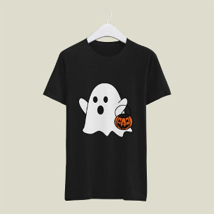 Retro Cute Little Ghost Boo Halloween Costume T-Shirt