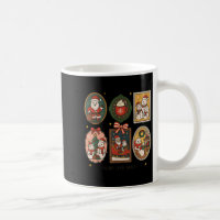 Retro Cute Merry And Bright Christmas Frame Funny 