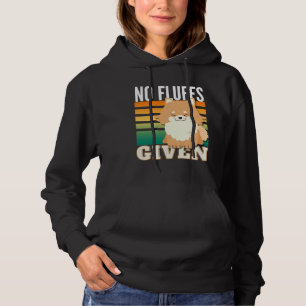 Retro Cute Pomeranian Dog Lover No Fluffs Given Hoodie