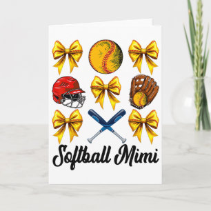 Retro Cute Softll Mimi Bow Softll Mom Mothers Day Card