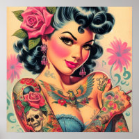Retro Cute Tattooed Pin-up
