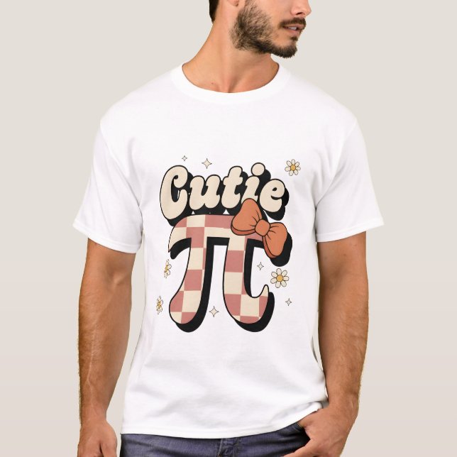 Retro Cutie Pie Math Pun T-Shirt (Front)