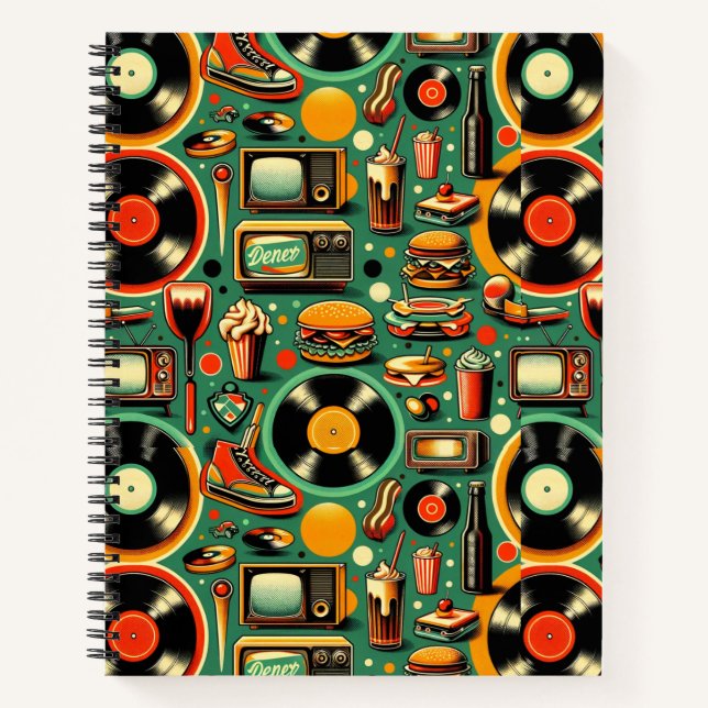 Retro Cuties: Whimsical Pastel Notebook (Front)