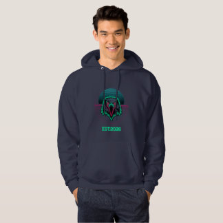 Retro Cyberpunk Geometric Animal Neon Art Graphic Hoodie