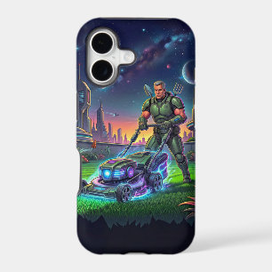 Retro Cyberpunk Soldier Lawn Battle Cover