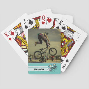 Retro Cycling Photo Playing Cards