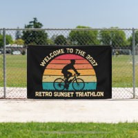 Retro Cycling Sunset Custom Triathlon
