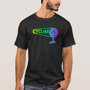 Retro Cyclist Colourful BIKE CHAIN  T-Shirt