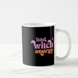 Retro D Witch Energy Shirt Halloween Witchy Vibes Coffee Mug