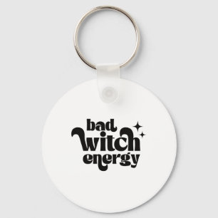 Retro D Witch Energy Shirt Halloween Witchy Vibes Key Ring