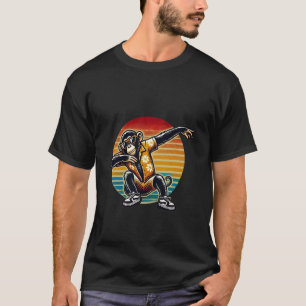 Retro Dab Dancing Chimpanzee Monkey with Sunglasse T-Shirt