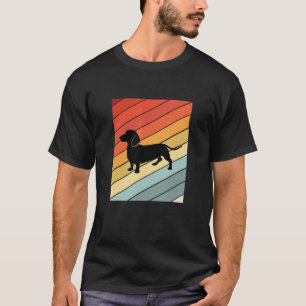 Retro Dachshund Dog Silhouette Cute Wiener Dog Own T-Shirt