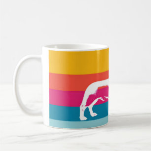 Retro Dachshund Silhouette – Colourful Pop Dog Art Coffee Mug