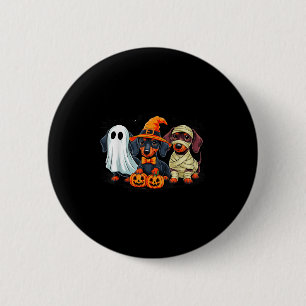 Retro Dachshund Witch Y Halloween Pumpkin Women Me 6 Cm Round Badge