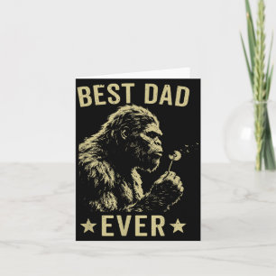 Retro Dad Bigfoot Sasquatch Funny Fathers Day Card