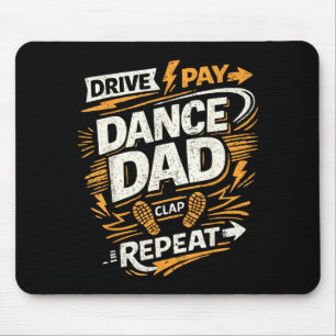 Retro Dad Dance Proud Dancer Funny Fathers Day Mouse Pad
