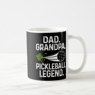 Retro dad grandpa pickleball legend player funny coffee mug