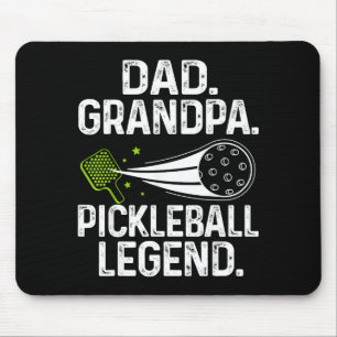 Retro dad grandpa pickleball legend player funny mouse pad