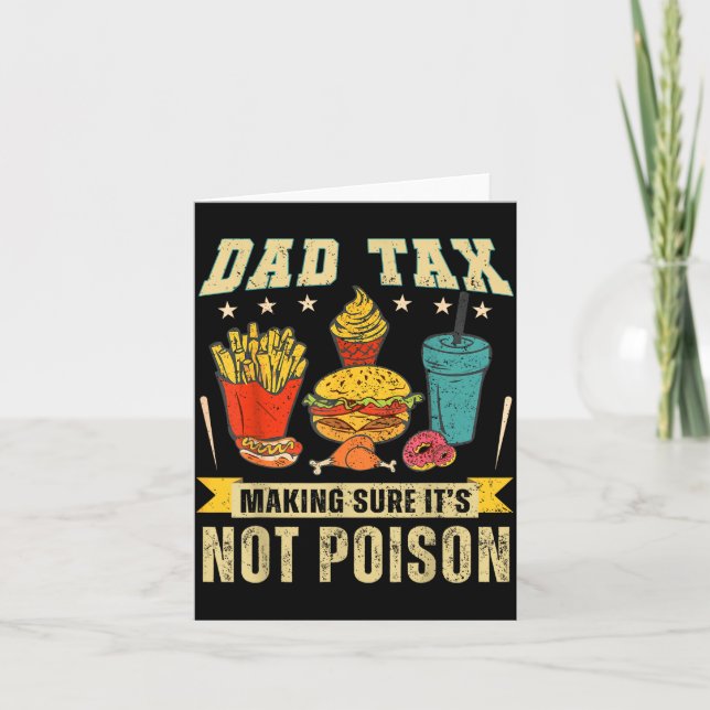 Retro Dad Tax Making Sure It's Not Ison Funny Fath Card (Front)