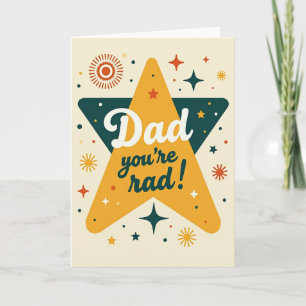 Retro Dad Youre Rad Card