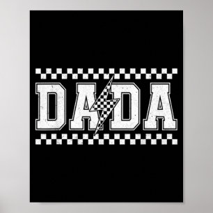 Retro Dada Chequered for Fathers Day Dad Grandpa Poster