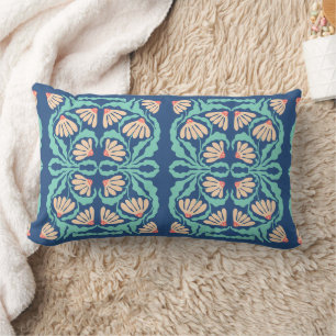 Retro Daisies Birth Flower April Lumbar Cushion