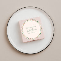 Retro Daisies Floral Green Bridal Shower Custom