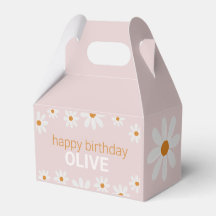 Retro Daisy Birthday Favour Box