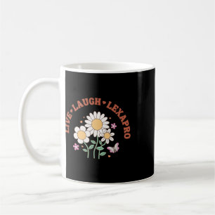 Retro Daisy Flower Live Laugh Lexapro Mental Healt Coffee Mug