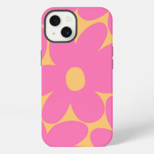 Retro Daisy Flowers in Pink Pale Marigold #1 #art iPhone 13 Case