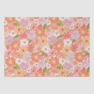 Retro Daisy Garden  Tissue Paper