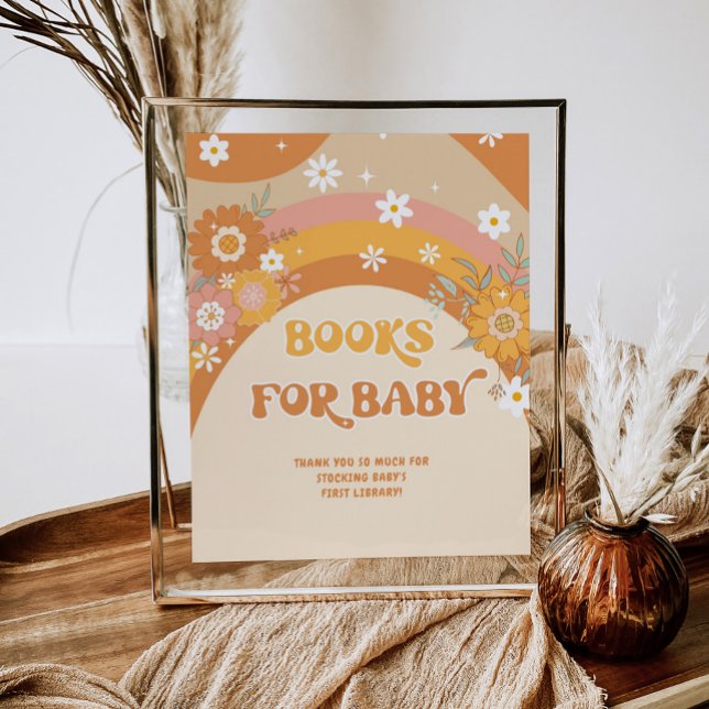 Retro daisy groovy Books for baby Poster (Creator Uploaded)