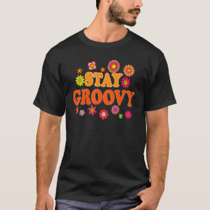 Retro Daisy Hippie Stay Groovy Positive Mind Happy T-Shirt