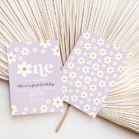 Retro Daisy One Floral 1st Birthday