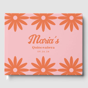 Retro Daisy Quinceanera Guest Book