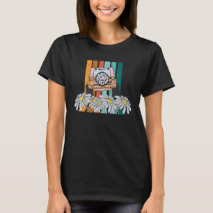 Retro Daisy Rainbow Trailer Here Comes The Sun Hip T-Shirt